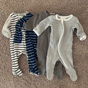 Newborn zippered footies